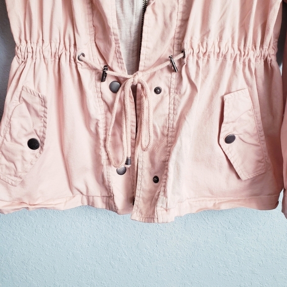 Torrid Pink Twill Jersey Sleeve Anorak Jacket - Picture 4 of 8